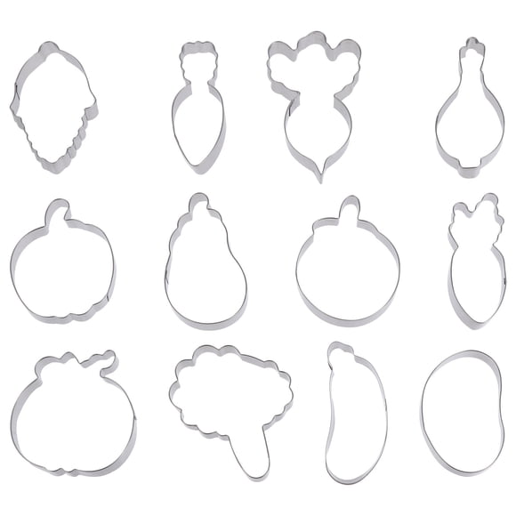NUOLUX 12Pcs Lovely Stainless Steel Baking Molds for Baking Enthusiasts and Diy Projects