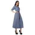 thumbnail image 3 of Moomaya Robe Midi à Encolure Dégagée, Robe Plissée pour Femmes, Robes Évasées Évasées Ligne A, 3 of 4