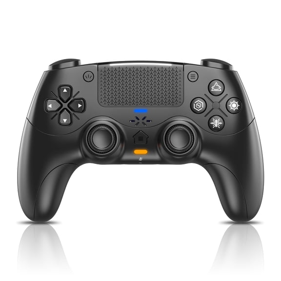 Gamrombo Wireless Controller for PS5, PS5 Slim/Pro, PC, Dynamic Adaptive Triggers, Quad-Motor Haptic Vibration, 6-Axis Gyro, Mic, Speaker, Black