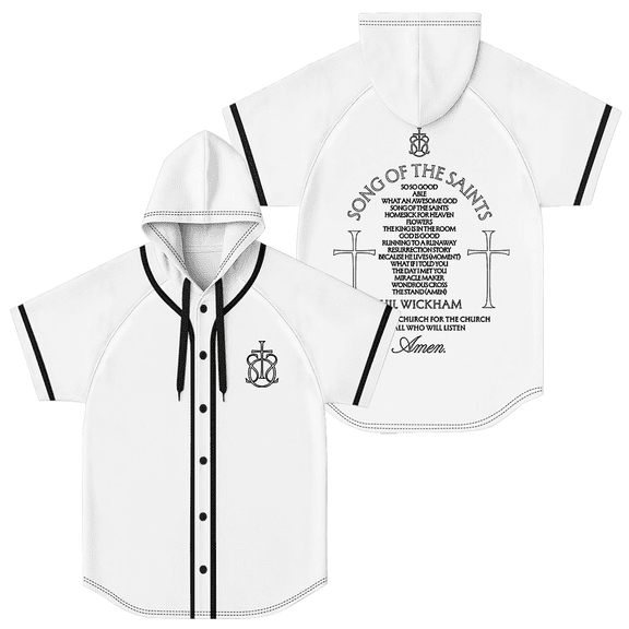 Phil Wickham Song Of The Saints Album Baseball Jersey Women Men Hooded Short Sleeve Shirt Casual Trendy T-shirt