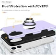 thumbnail image 4 of Entronix Heavy Duty Ring Case Designed for iPhone 16 Plus, Shockproof Slim Fit Kickstand, Purple, 4 of 6