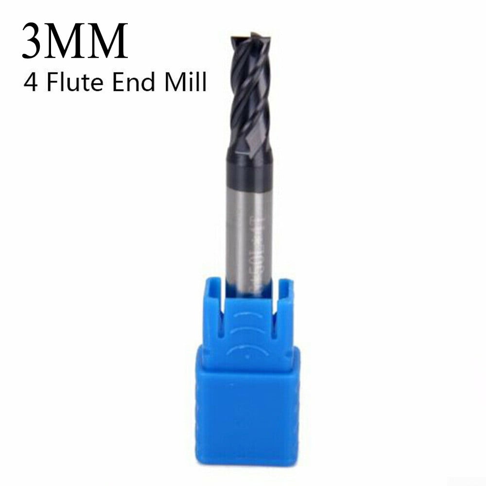 10PCS 1MM Solid Carbide Straight Shank 2 Flute End Mill Milling Cutter Drill Bit 