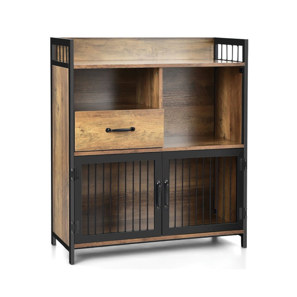 Finihen Kitchen Storage Cabinet, Buffet Sideboard, Buffet Cabinet with Drawer and Wood Storage Shelf for Kitchen, for Dining Room, Kitchen, Living Room, Rustic Brown Finihen Kitchen Storage Cabinet, Buffet Sideboard, Buffet Cabinet with Drawer and Wood Storage Shelf for Kitchen, for Dining Room, Kitchen, Living Room, Rustic Brown