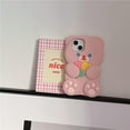 thumbnail image 6 of Phone Cases for iPhone 14 Pro Max for Women Girls, 3D Silicone Retro Classic Creative Soft Rubber Bumper Cover Cool Fun Thick Protective Case Apply to iPhone 14 Pro Max (Tulip Bear Pink), 6 of 13
