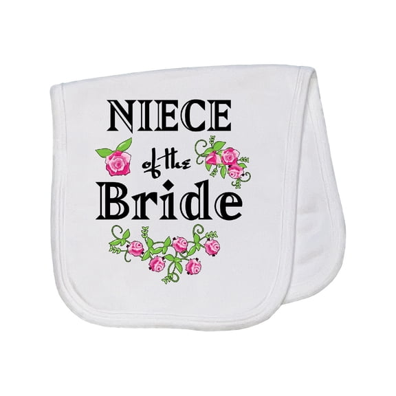 Inktastic Niece of the Bride Roses Baby Burp Cloth