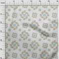 thumbnail image 3 of oneOone Cotton Jersey Light Blue Fabric Florals Craft Projects Decor Fabric Printed By The Yard 58 Inch Wide, 3 of 6