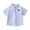 Blue, variant on Boys Casual Button Up Shirt Toddler Kids Breathable Loose Fit Embroidered Summer Outdoor Playwear Classic Fit Tees for Boys