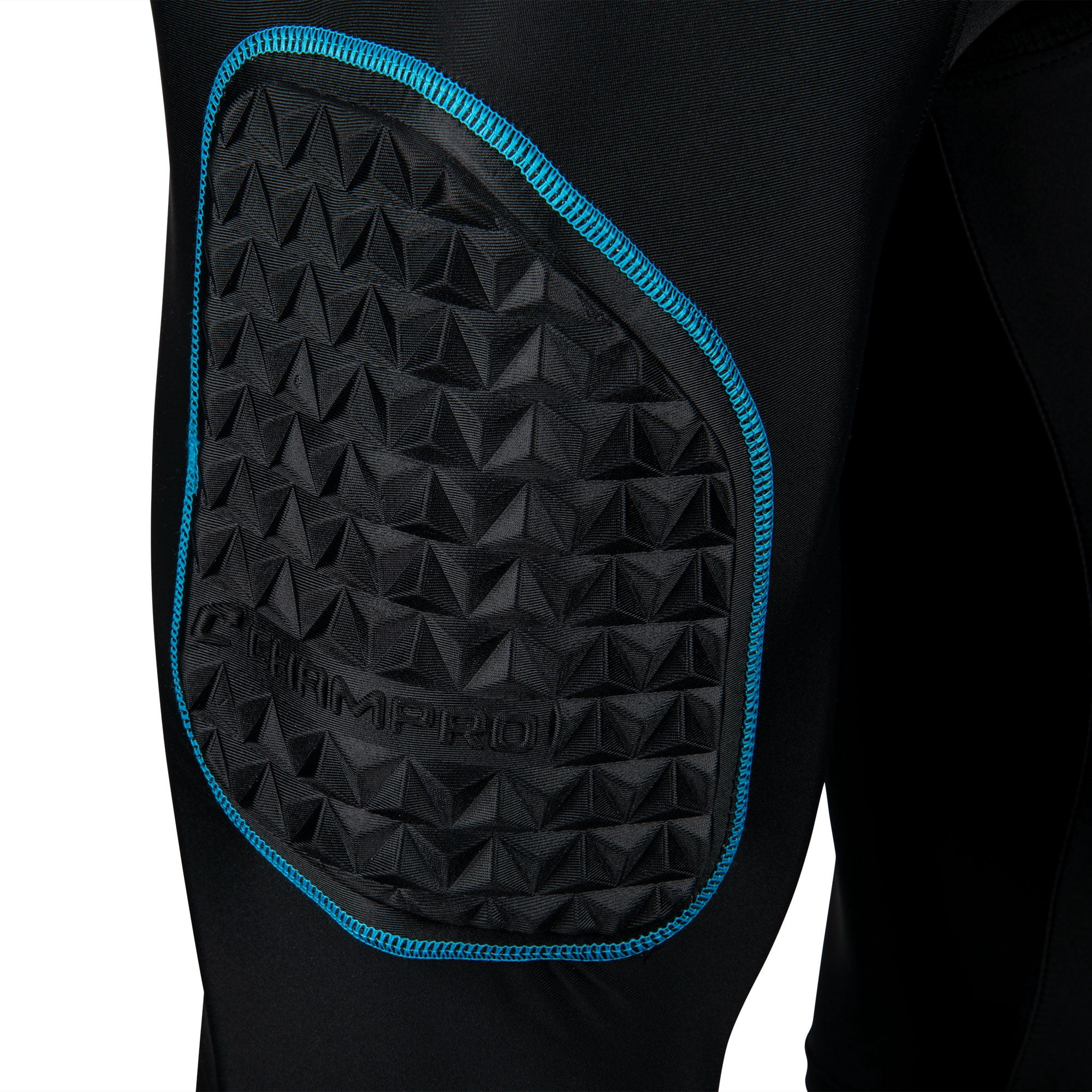 Champro Bull Rush 7-Pad Girdle, Adult, 2X-Large, Black, Optic Blue