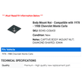 thumbnail image 2 of Body Mount Nut - Compatible with 1978 - 1988 Chevy Monte Carlo 1979 1980 1981 1982 1983 1984 1985 1986 1987, 2 of 2