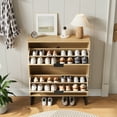 thumbnail image 2 of YouTrend Shoe Storage Cabinet,Shoe Rack for Entryway with 2 Flip Drawers,Shoes Storage Cabinet Organizer with Metal Legs,Natural, 2 of 8