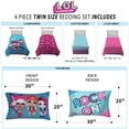 thumbnail image 5 of LOL Surprise Kids Twin Bed in a Bag, Comforter and Sheets, Teal, MGA, 5 of 9