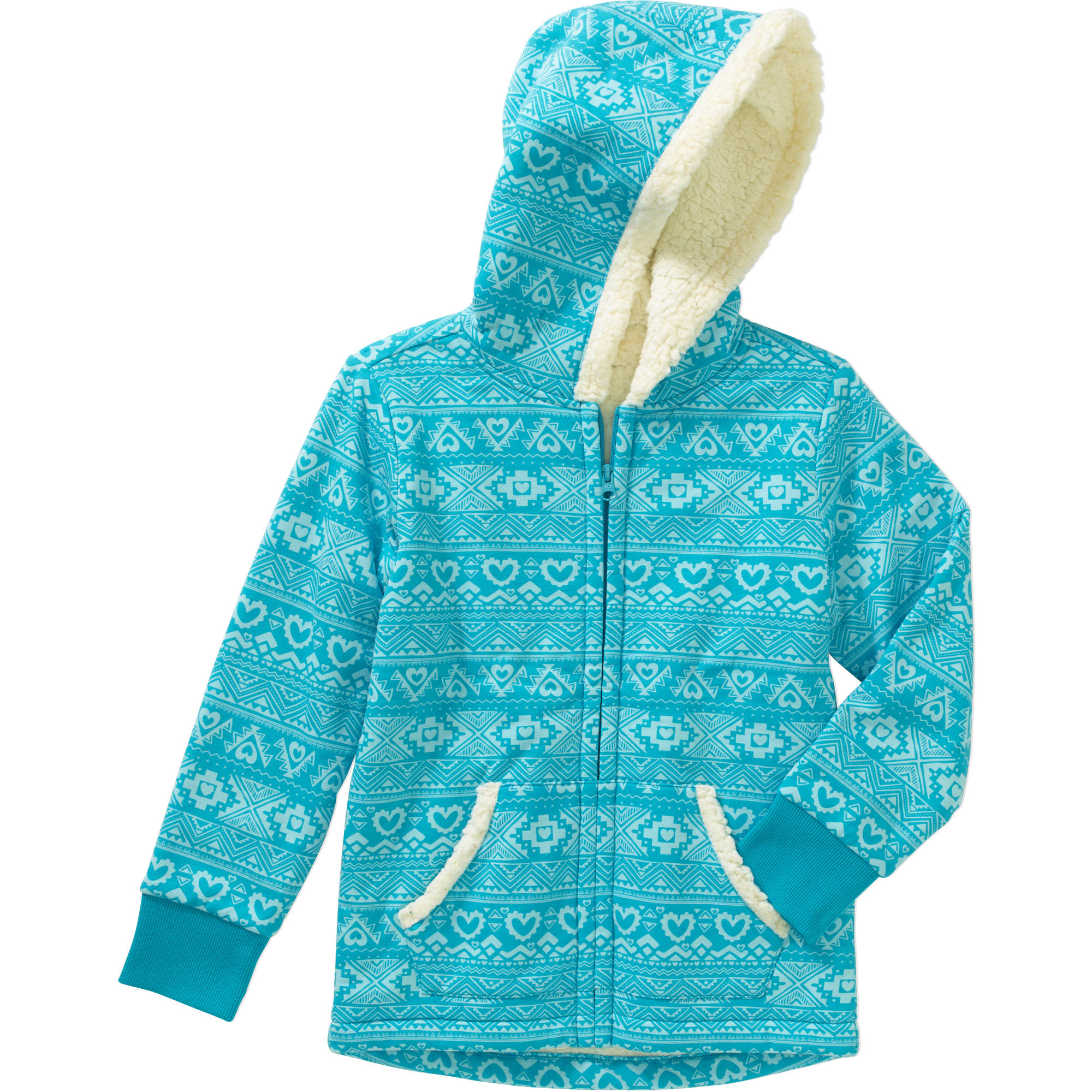faded glory sherpa lined hoodie