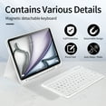 thumbnail image 3 of GKABXY for iPad Air 11 inch Case with Keyboard (M3/M2) 2025/2024, iPad Air 10.9 Inch 5/4th Generation Case with Keyboard, Detachable Keyboard, Pencil Holder, Gray, 3 of 7