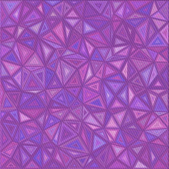 Ahgly Company Indoor Square Patterned Neon Purple Area Rugs, 7' Square