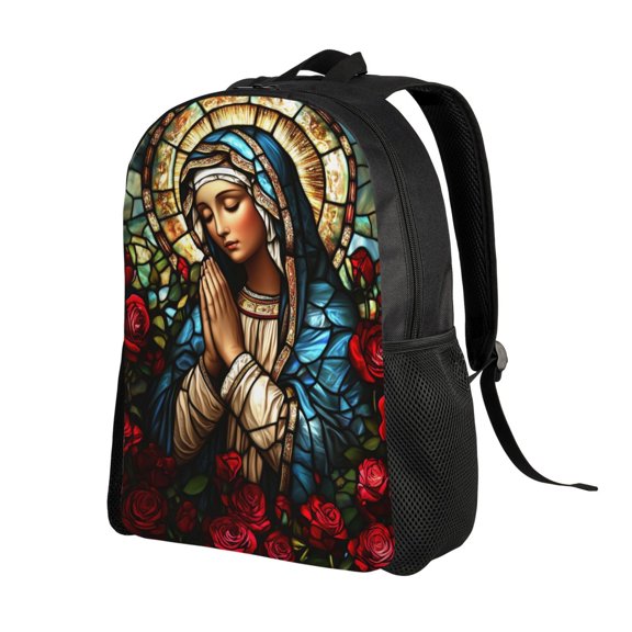 Virgin Mary Backpack Double Shoulder Backpack Durable, Spacious, Ergonomic Design for Travel, Work & Outdoor Use