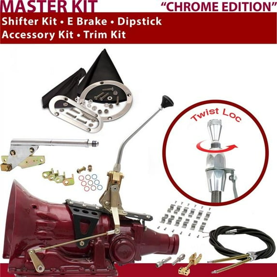 American Shifter PG Shifter Kit 10 in. E Brake Cable Clamp Trim Kit Dipstick for D8536