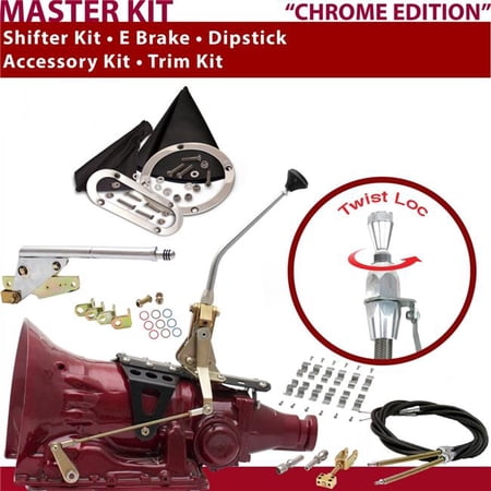American Shifter TH200 Shifter Kit 10 in. E Brake Cable Clamp Trim Kit Dipstick for CC686