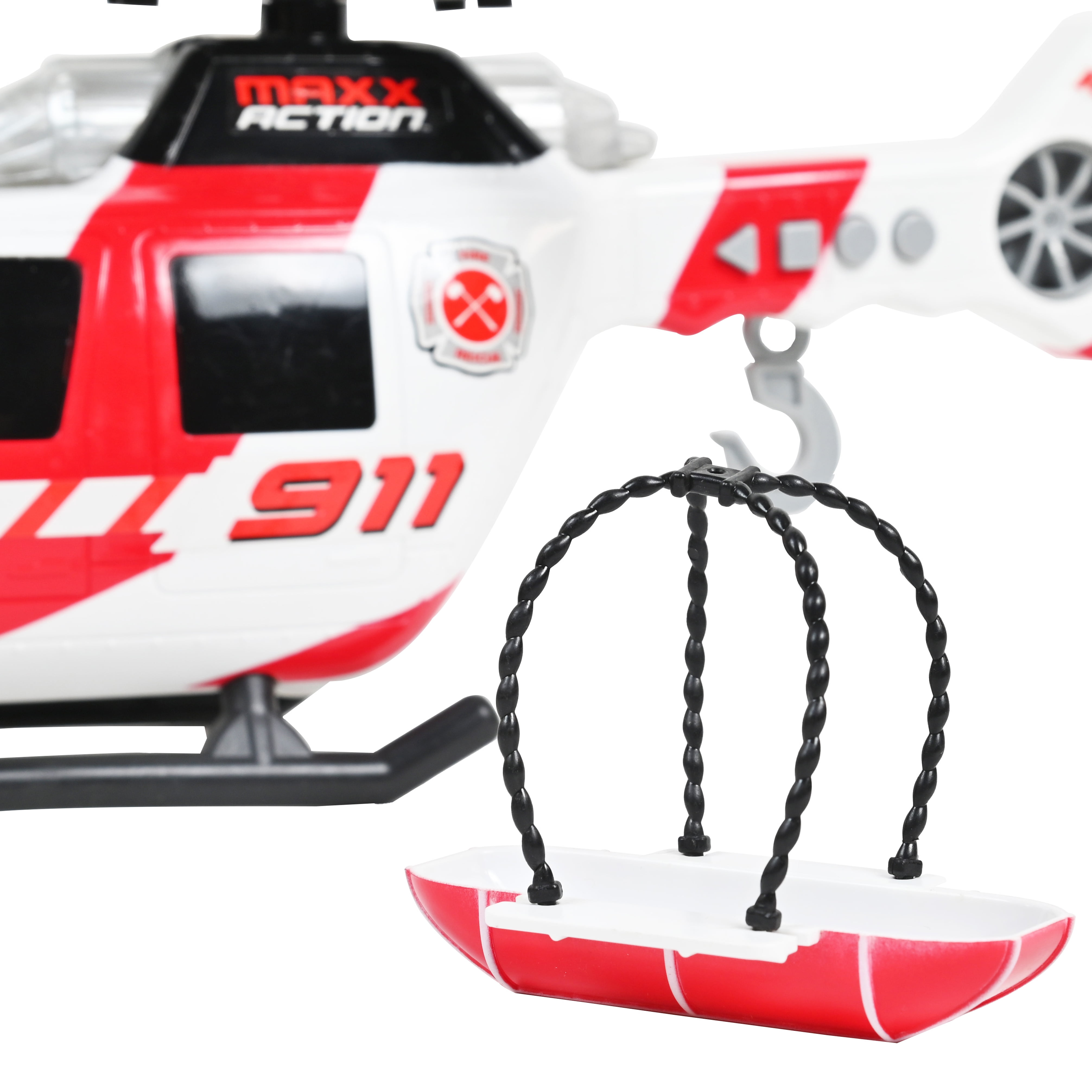 Maxx Action Lights and Sounds Vehicle Large Helicopter with Motorized Turbine Spinning Rotors
