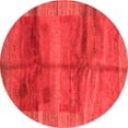 thumbnail image 1 of Ahgly Company Indoor Round Abstract Red Contemporary Area Rugs, 3' Round, 1 of 4