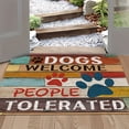 thumbnail image 3 of Colorful Dog Paw Print Welcome Mat | Durable Polyester, Machine Washable, Suitable For Living Room, Bedroom, Kitchen, Home Decor, Multiple Sizes Available, 3 of 14