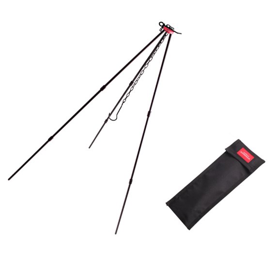 RENACLIPY Aluminum Alloy Outdoor Camping Bonfire Pot Rack Bracket, Lightweight Black, 1 Set for Hiking & Backpacking