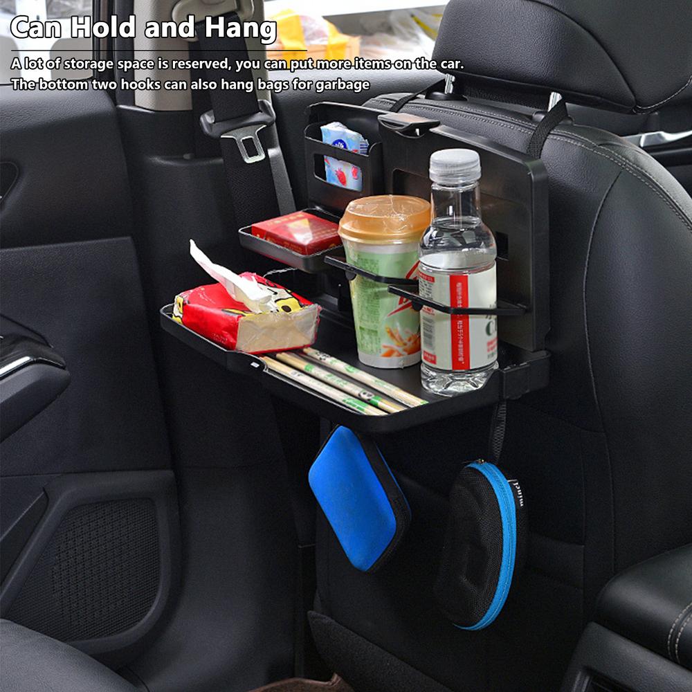 Car Back Seat Tray Table Foldable Car Backseat Food Tray Table  Multifunctional Car Seat Organizer with Cup Phone Holder for Working Eating  Traveling