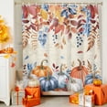 thumbnail image 5 of Shower Curtains for Bathroom-72"x78",Thanksgiving Orange Pumpkin Fall Leaves Waterproof Bath Curtain Shower Curtain Set, 5 of 7