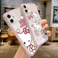 thumbnail image 2 of Phone Case for iPhone 15 14 12 11 Pro Max 13 12 Mini 11 Pro SE XR XS X 8 7Plus 6S Clear Soft Covers Cute Cartoon Pink HelloKitty LXY, 2 of 7