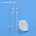 thumbnail image 4 of Uxcell 8oz/ 250ml Round Plastic Jars with White Screw Top Lid for Storage 4Pack, 4 of 5