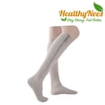 thumbnail image 4 of HealthyNees 2 Pairs Set Combo Closed Toe 15-20 mmHg Zipper Compression Socks Leg Fatigue Calf Circulations Support Grey (4XL), 4 of 4