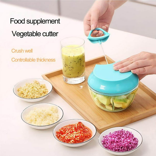 Dalazy Mini Slicer Pull String Manual Food Processor Manual Meat ...