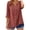 Red, variant on Ruimatai Women's Casual Lace Embroidered Blouses 3/4 Sleeve V Neck Button Down Linen Tops for Summer Daily Wear