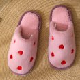 thumbnail image 3 of Zapatillas de algodón para mujer en otoño e invierno, zapatillas de algodón de interior de nuevo estilo para el hogar, además de terciopelo para mantener el calor y las zapatillas peludas de amor con, 3 of 5