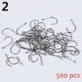 thumbnail image 3 of Opolski 500 Pcs Fish Jig Hooks with Hole Fishing Hook Tackle Box Carbon Steel Fishhook Silver, 3 of 8