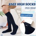 thumbnail image 2 of Kids Knee High Socks Boy Girls Cotton School Uniform Breathable Casual Sports Socks 3 Pairs, 2 of 6