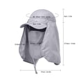 thumbnail image 4 of Chapeau de Visière de Sport Extérieur Randonnée Protection Visage Cou Pêche Protection Solaire, 4 of 7