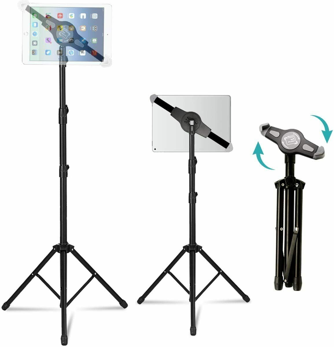 Foldable Floor Tablet Tripod Stand Mount, iPad and Tablet Floor Height
