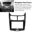 thumbnail image 4 of Black Car Navigation Panel Frame Protective Radio Stereo Fascia Dash Panel Frame for Sail 2009 to 2014, Made of High Strength ABS Materials,  and Stylish, with Protective, 4 of 7