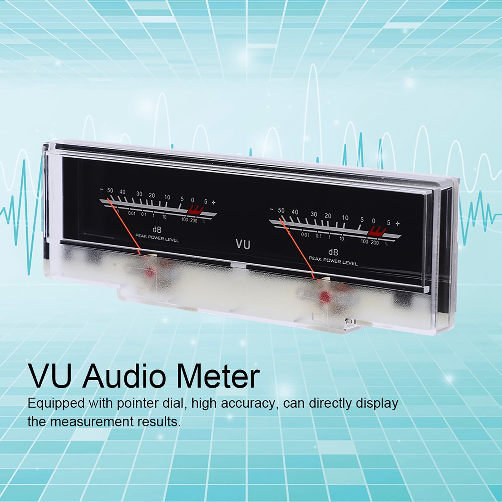 Audio Equipment Tool VU Meter, High Accuracy ABS Meter, Portable
