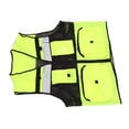 thumbnail image 4 of Chaleco reflectante de seguridad, alta visibilidad, transpirable, doble bolsillo, tamaño L, chaleco luminoso reflectante para personal de tráfico, ciclistas, 4 of 12
