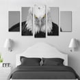 thumbnail image 3 of Cuadro decorativo águila calva blanco y negro ojos amarillos juego de 5 piezas 150x80 cm ideal para sala oficina estudio, 3 of 5