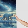 thumbnail image 3 of Patifu Polar Bears Frozen Lake Night Sky Chic Modern Bathroom Decor Shower Curtain with Hooks 100% Polyester Fiber 69"x72, 3 of 7
