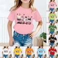 thumbnail image 2 of LRen Girls T Shirts Short Sleeve Crewneck Tee Tops Kids Summer Soft School Uniforms T-Shirts Preppy Back To School Clothes for Girls, 2 of 6