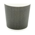 thumbnail image 2 of 4 oz Gray Paper Coffee Cup - Ripple Wall - 2 1/2" x 2 1/2" x 2 1/4" - 500 count box, 2 of 3
