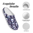 thumbnail image 5 of Lsque Skull flower crystal Pattern Womens Comfort Cotton on Scuff With Memory Foam and Anti-skid Sole Slipper-42/43, 5 of 7
