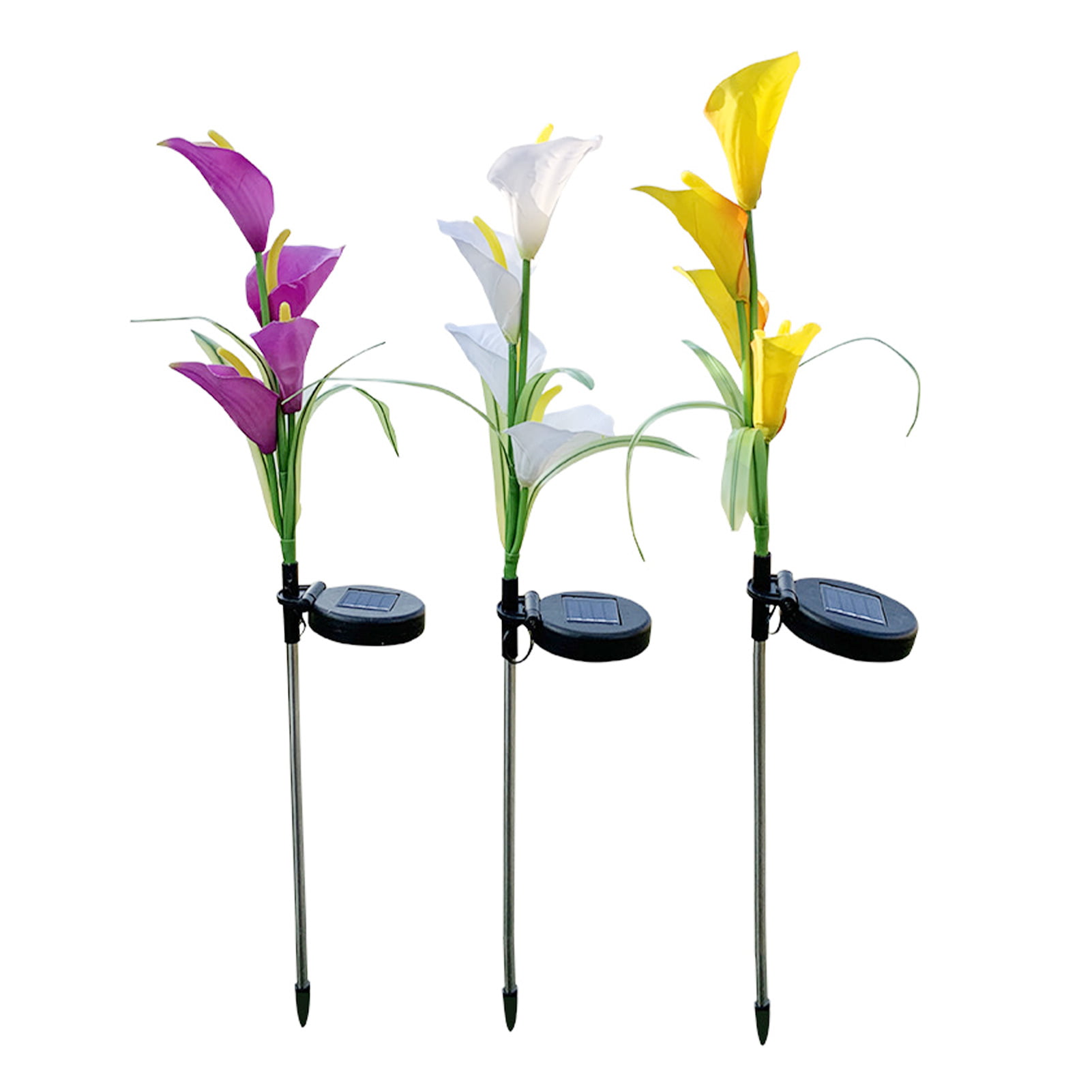 Details about   Waterproof Solar Power Garden Flower LED Stake Lights Lily Rose Outdoor Lights 