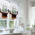 thumbnail image 2 of LALILO Kitchen Curtains and Valances Set of 3 36" Succulent Window Treatment Tiers for Window Decor, 2 of 5