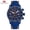 Blue Orange, variant on Top Brand Luxury Men Quartz Watch Fashion Business Waterproof Multifunction Man Clock Silicone Strap Sport Chronograph