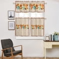 thumbnail image 5 of 3 Piece Curtains Tiers and Valances Set, Thanksgiving Sunflower Pumpkin Fall Vintage Farm Decoration Rod Pocket Short Window Treatment Tiers Curtains Panel and Valance for Cafe Bathroom Kitchen, 5 of 6
