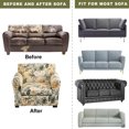 thumbnail image 6 of Eco-Ancheng 2 Piece Sofa Cover Printed Armchair Couch Cover Stretch Sofa Slipcover with Individual Cushion Covers Furniture Protector for Living Room Chairs with Elastic Bottom, Armchair,02, 6 of 7